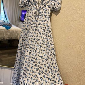 Off the shoulder floral, vintage dress